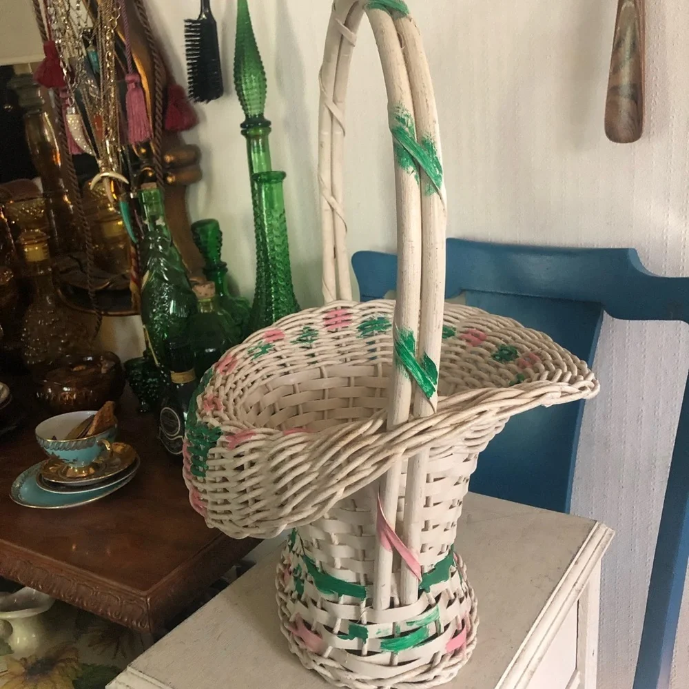 Antique Wicker Easter Basket